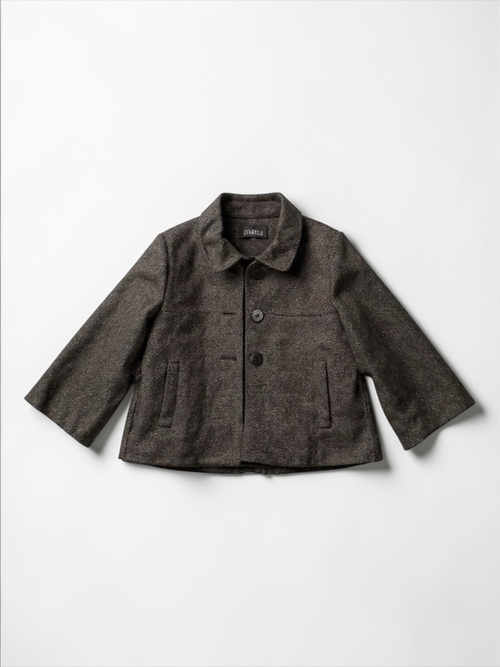 Claudie Pierlot Brown Cropped Wool Jacket French Parisian Size S
